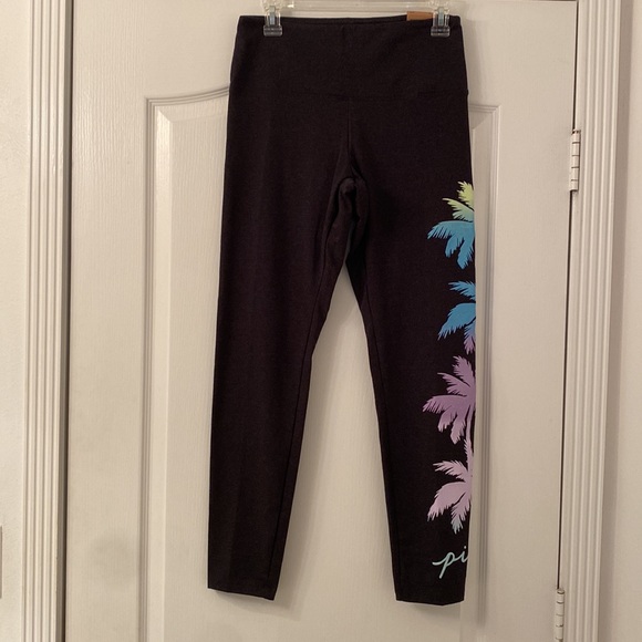 Pink palm tree shine legging set size l - Picture 5 of 14